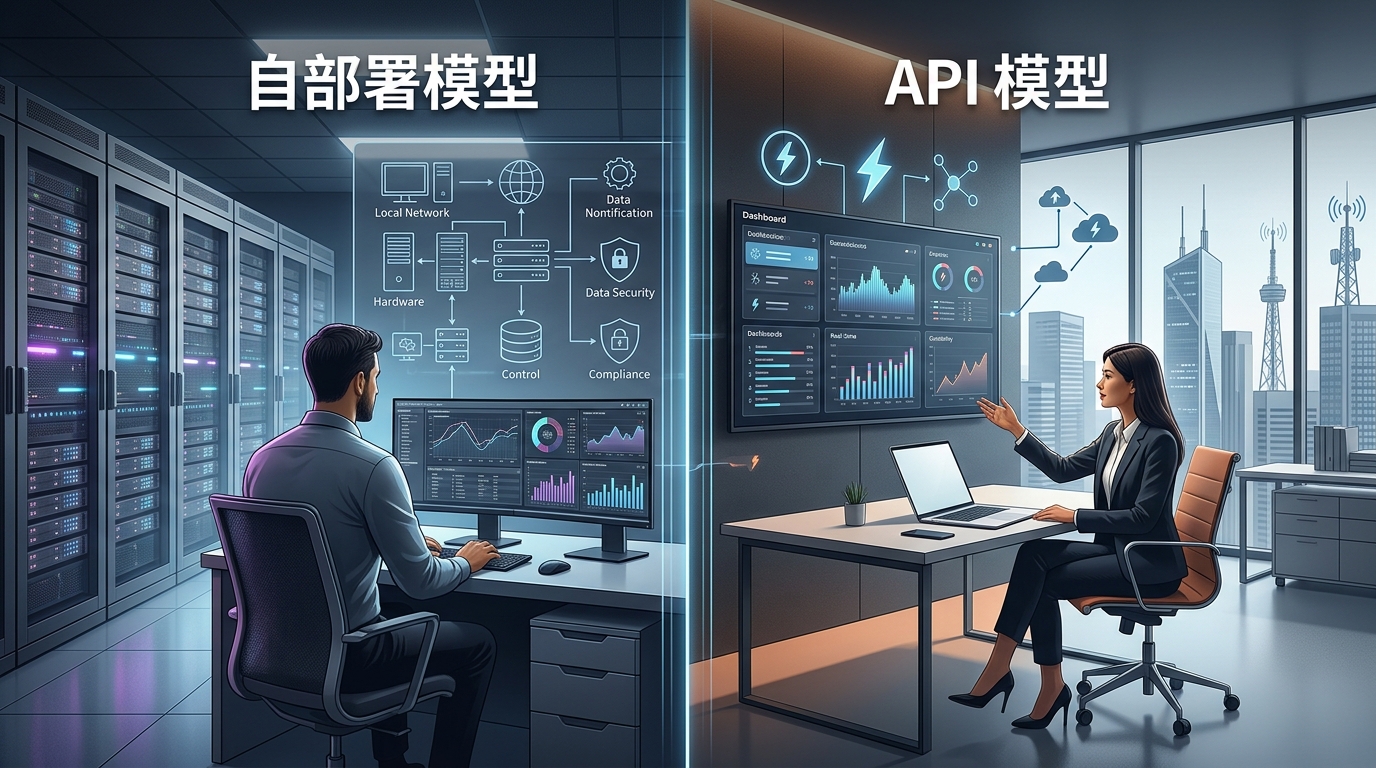 自部署模型和 API 模型怎么选 对比配图