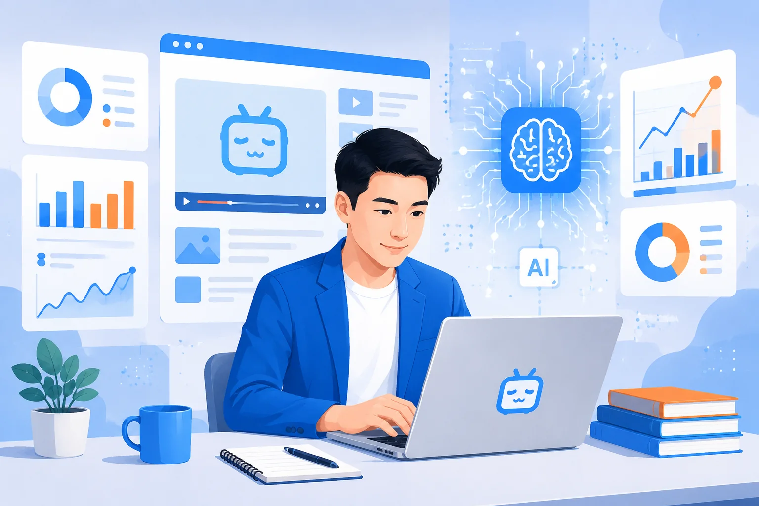 AI B站UP主2026：从0到10万粉+月入5万实战