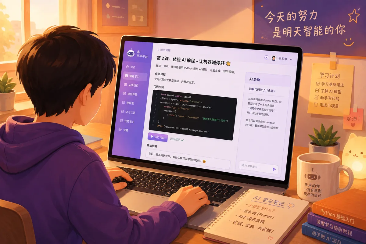 AI编程零基础入门完整教程：从完全不懂到用AI写代码（2026版）