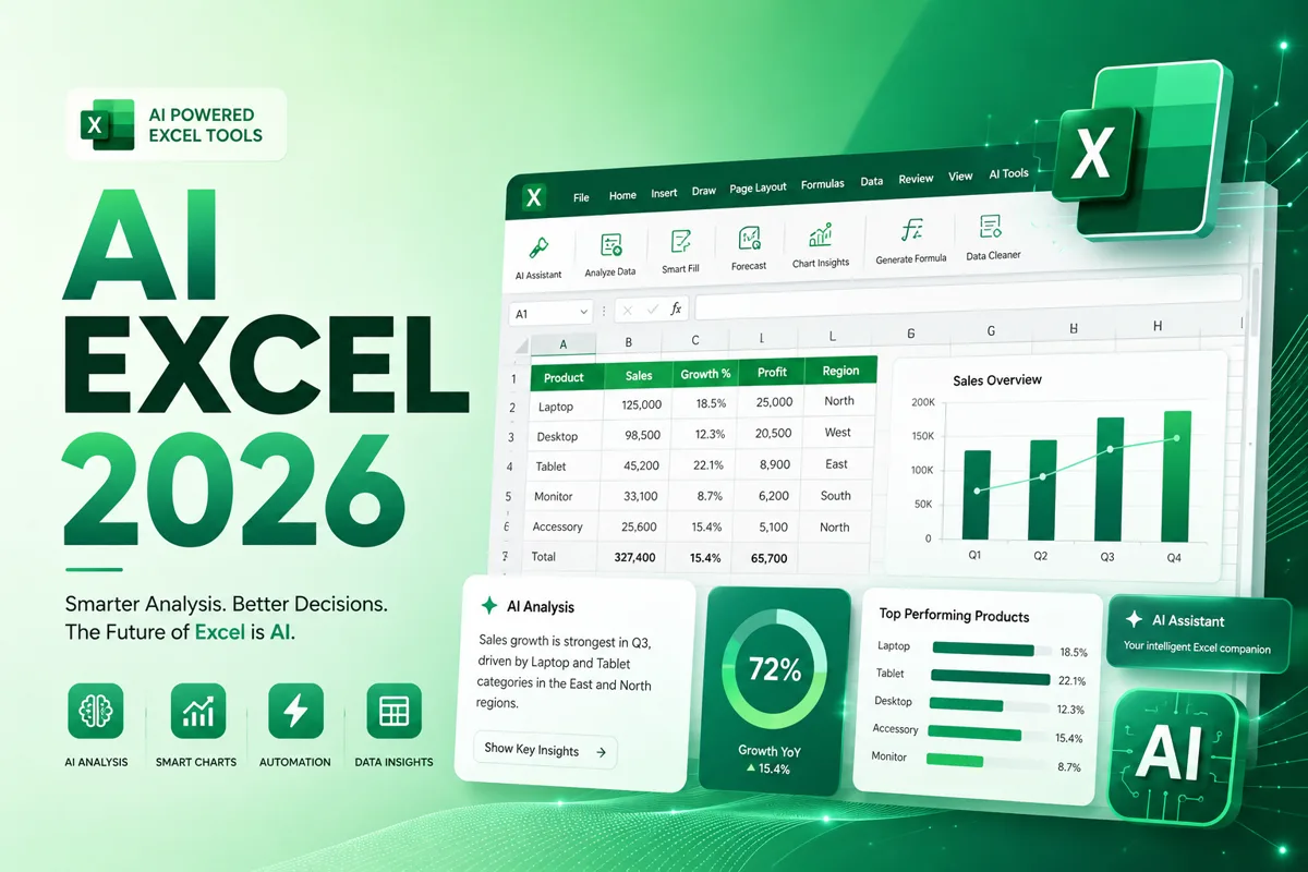 AI Excel工具横评：2026年7款实测