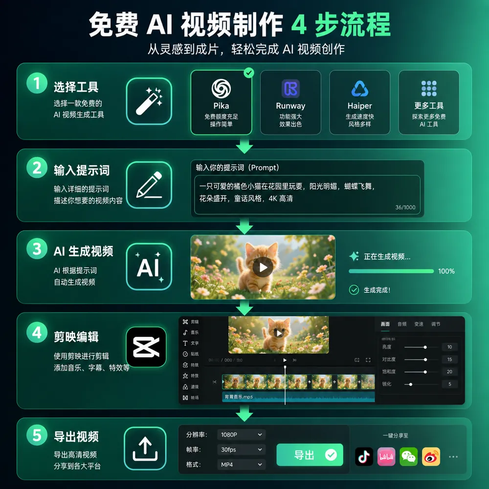 剪映AI一站式视频制作工作流
