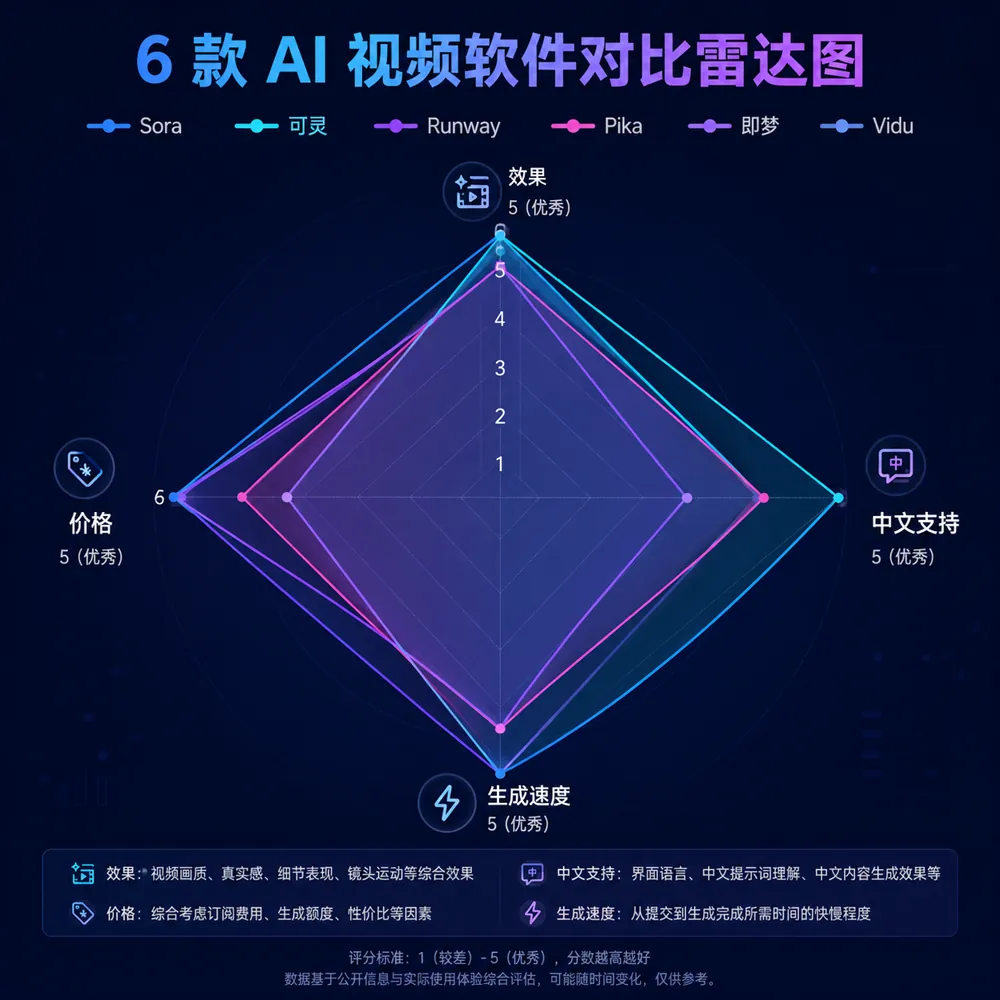 AI视频生成软件对比表