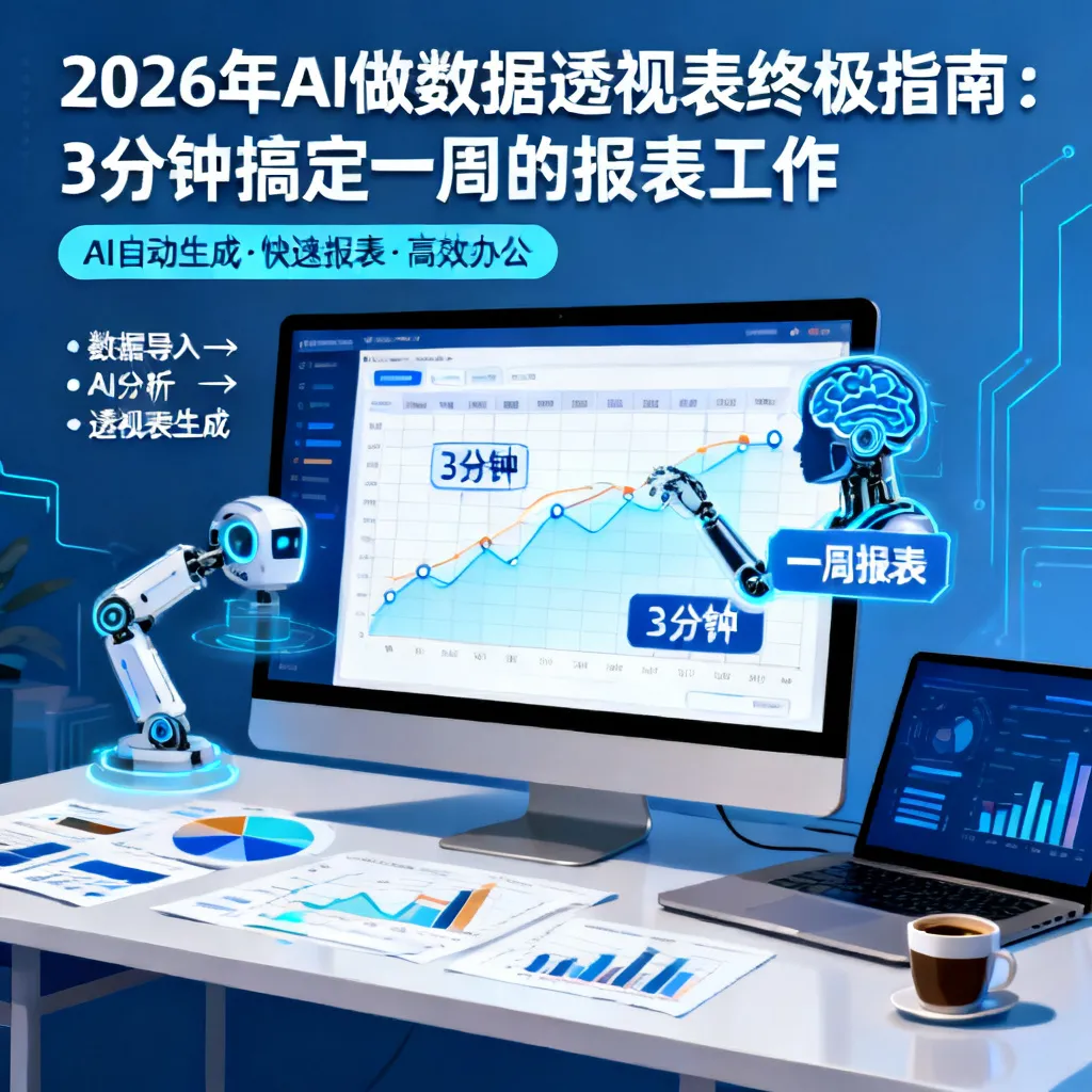 2026年AI做数据透视表终极指南：3分钟搞定一周的报表工作，彻底告别加班！