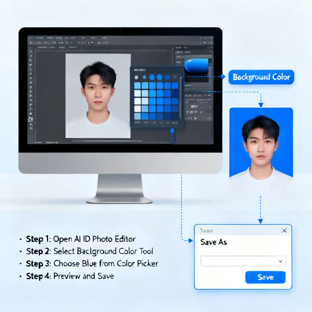 ai证件照片怎么换背景颜色配图2
