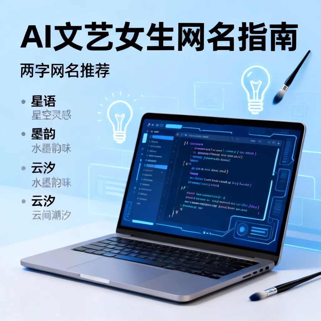 ai文艺网名哪个好用点女生两个字配图2