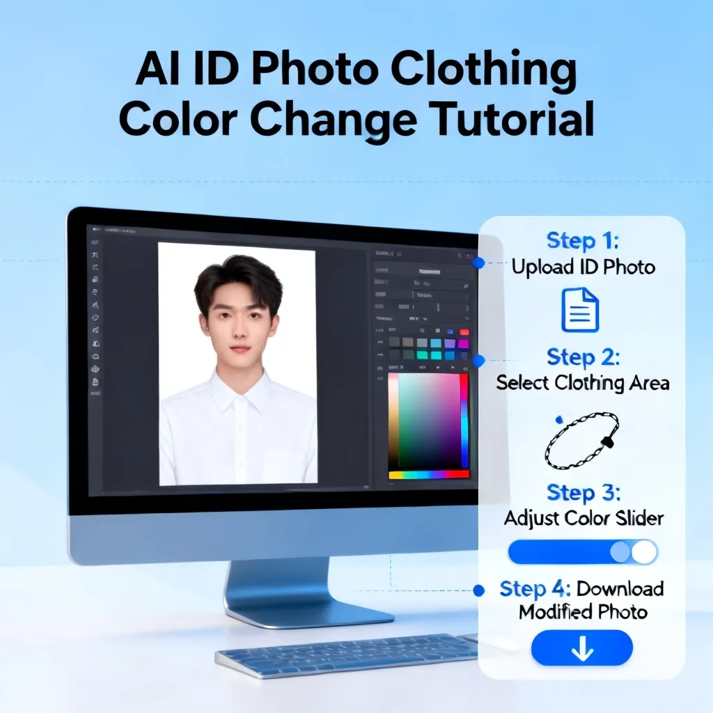 ai 怎么把证件照的衣服颜色换掉呢视频配图1