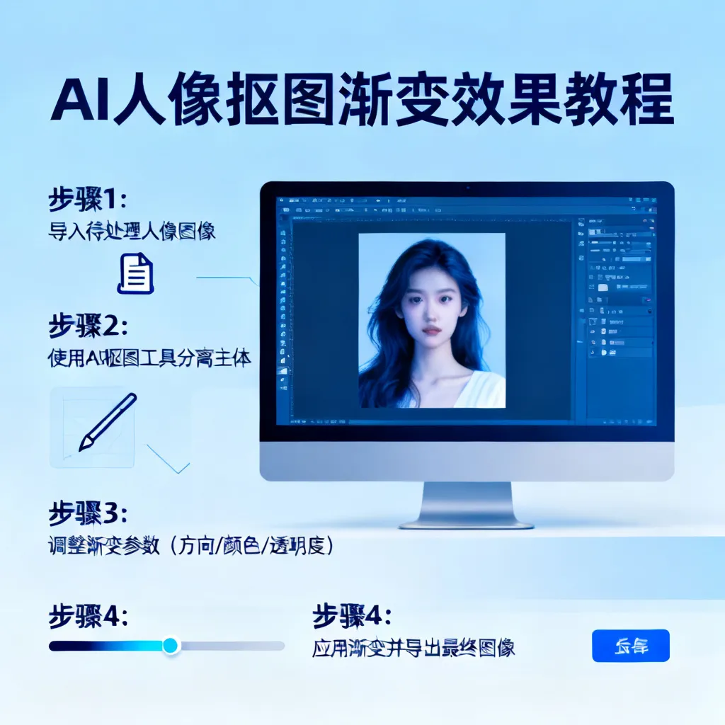 ai人像抠图怎么做渐变效果配图2