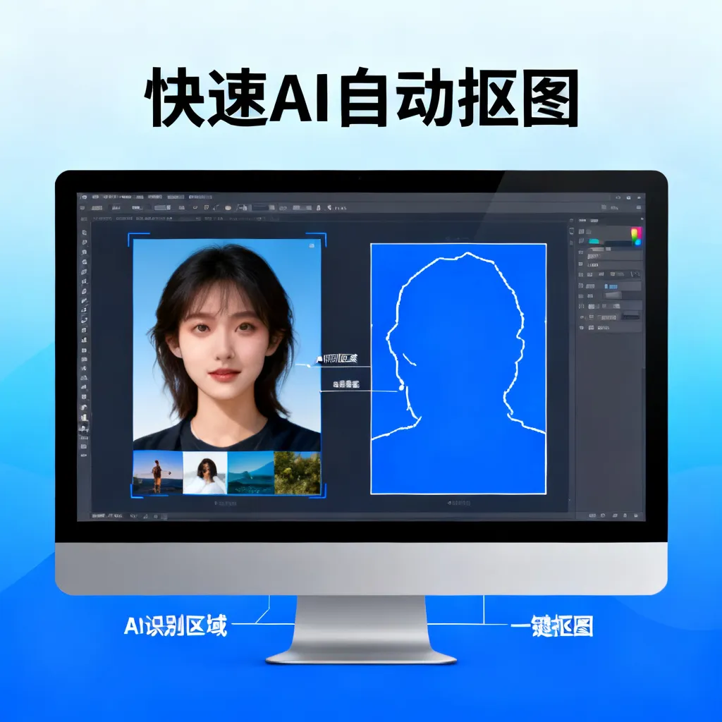 快速AI自动抠图配图1