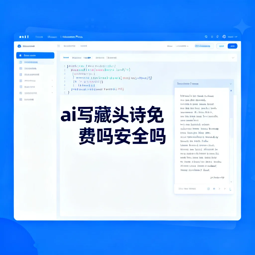 2026年AI写藏头诗免费吗安全吗？实测5大平台，结果出乎意料