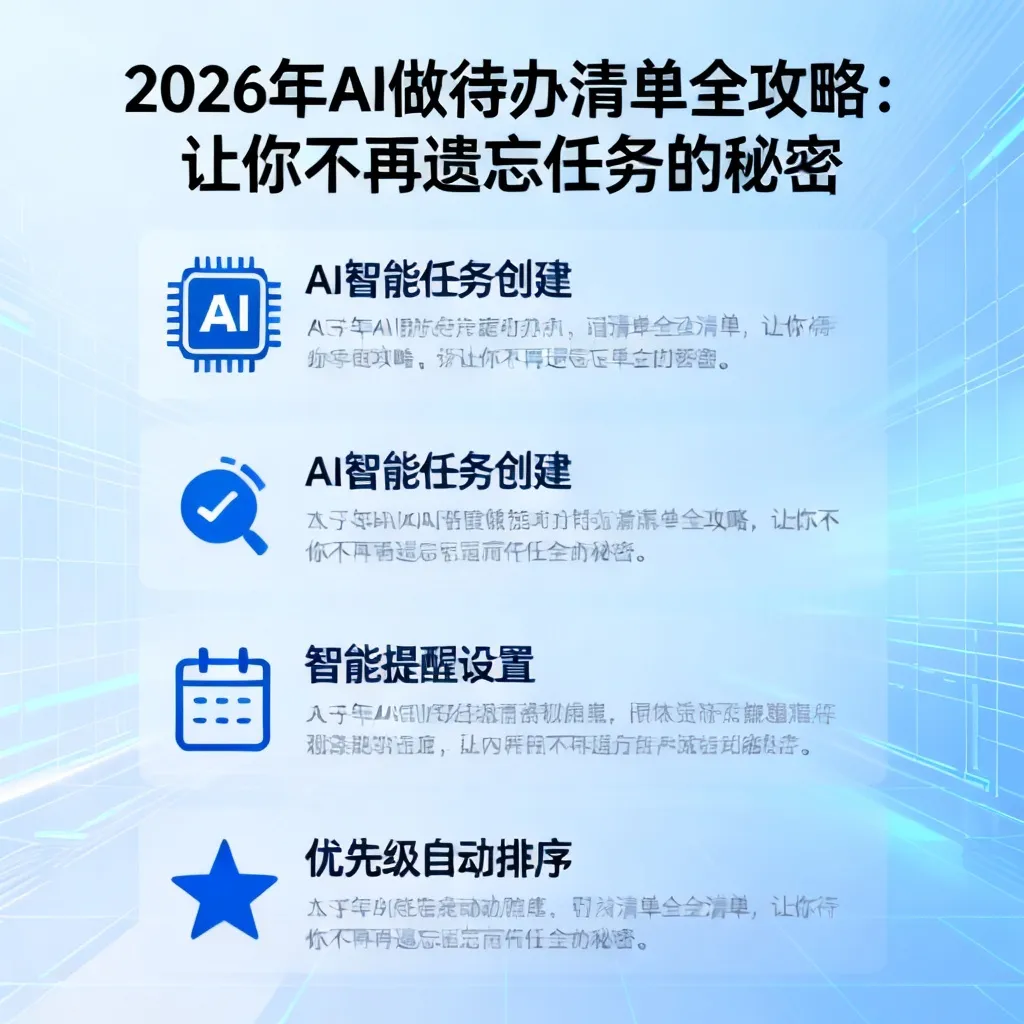 2026年AI做待办清单全攻略:让你不再遗忘任务的秘密配图1