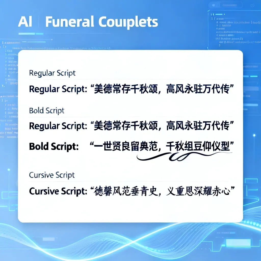 ai写挽联能写什么字体配图1