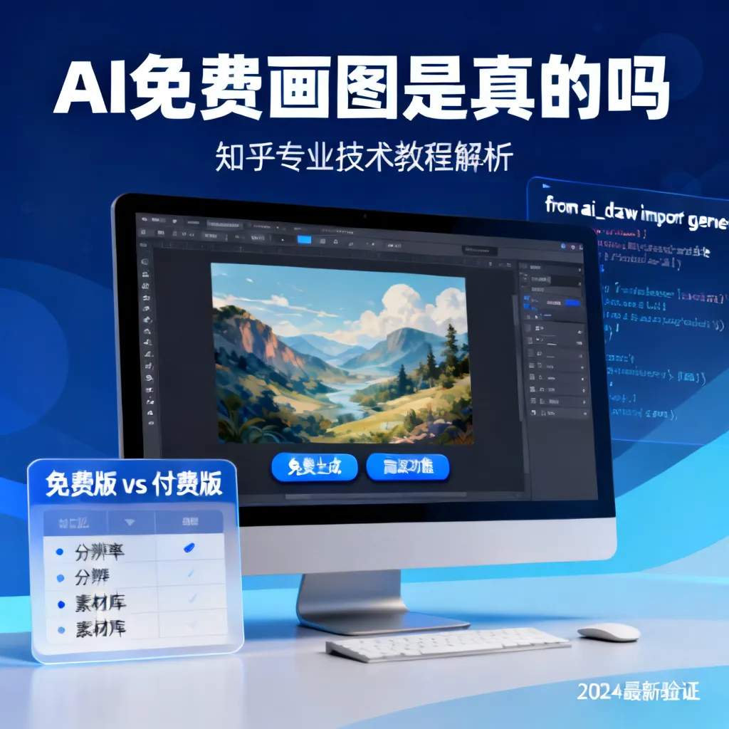 2026年实测：ai免费画图是真的吗知乎文章深度揭秘