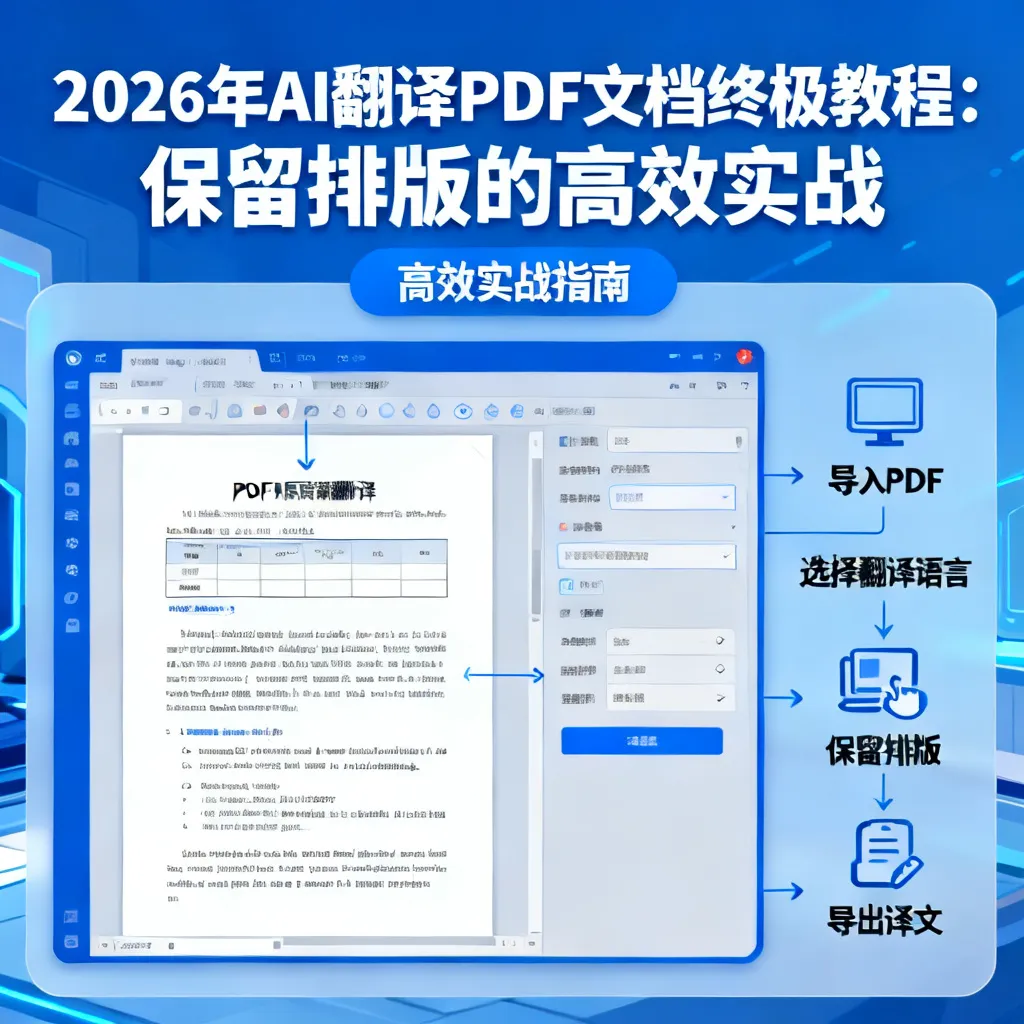 2026年AI翻译PDF文档终极教程:保留排版的高效实战配图2