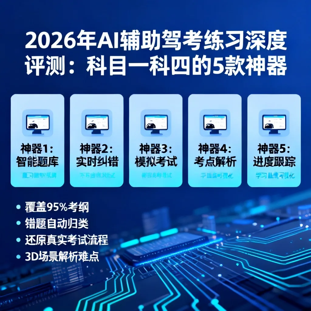 2026年AI辅助驾考练习深度评测:科目一科四的5款神器配图2