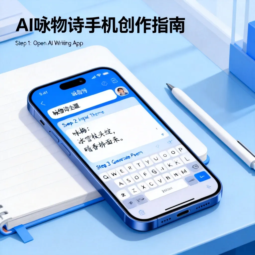 ai写咏物诗怎么用手机写配图1