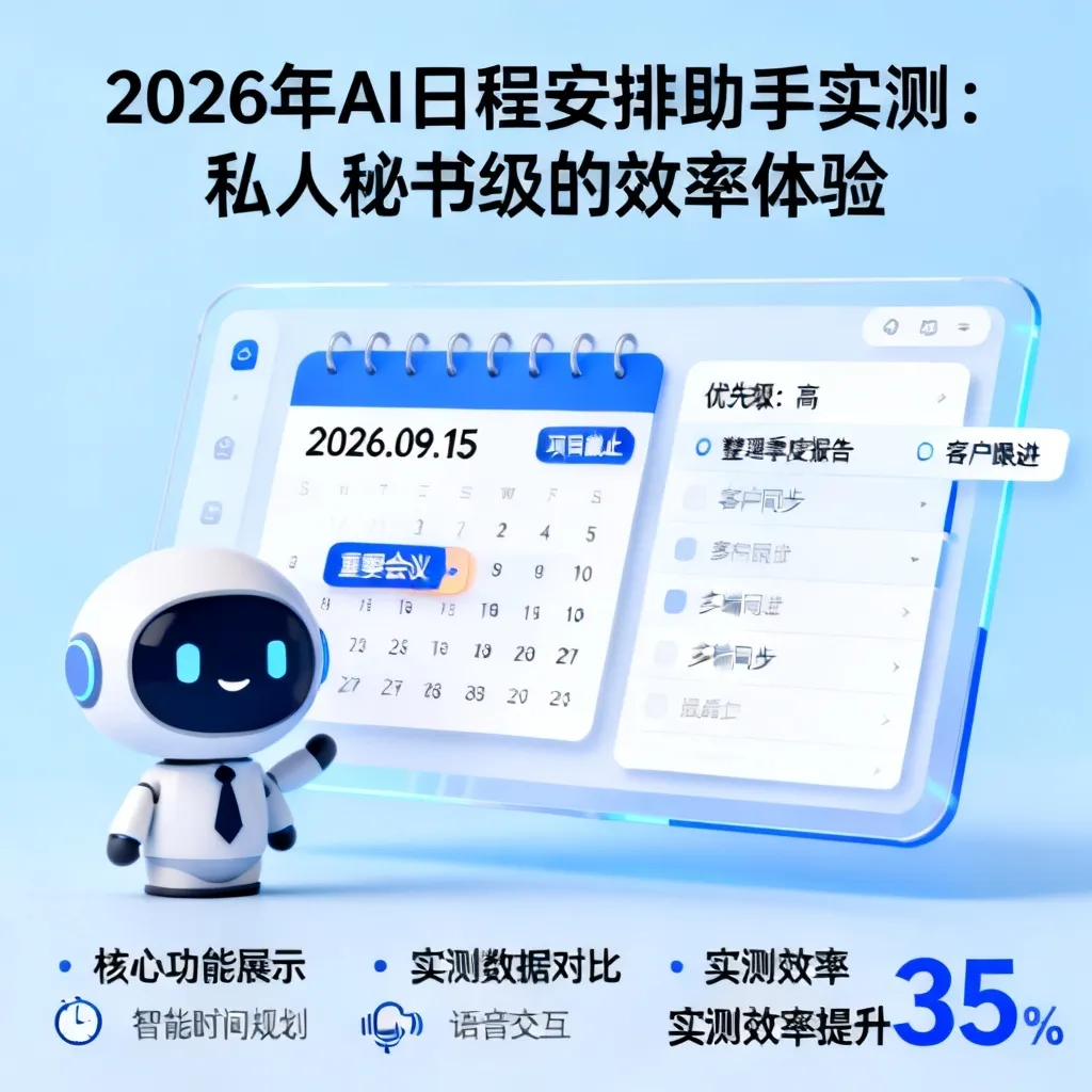 2026年AI日程安排助手实测：私人秘书级的效率体验，彻底告别时间焦虑
