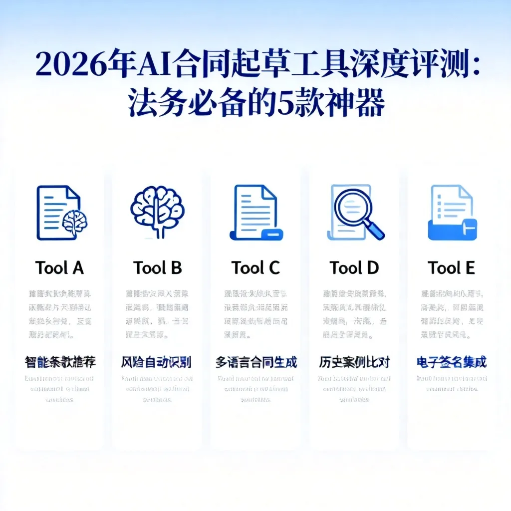 2026年AI合同起草工具深度评测:法务必备的5款神器配图2
