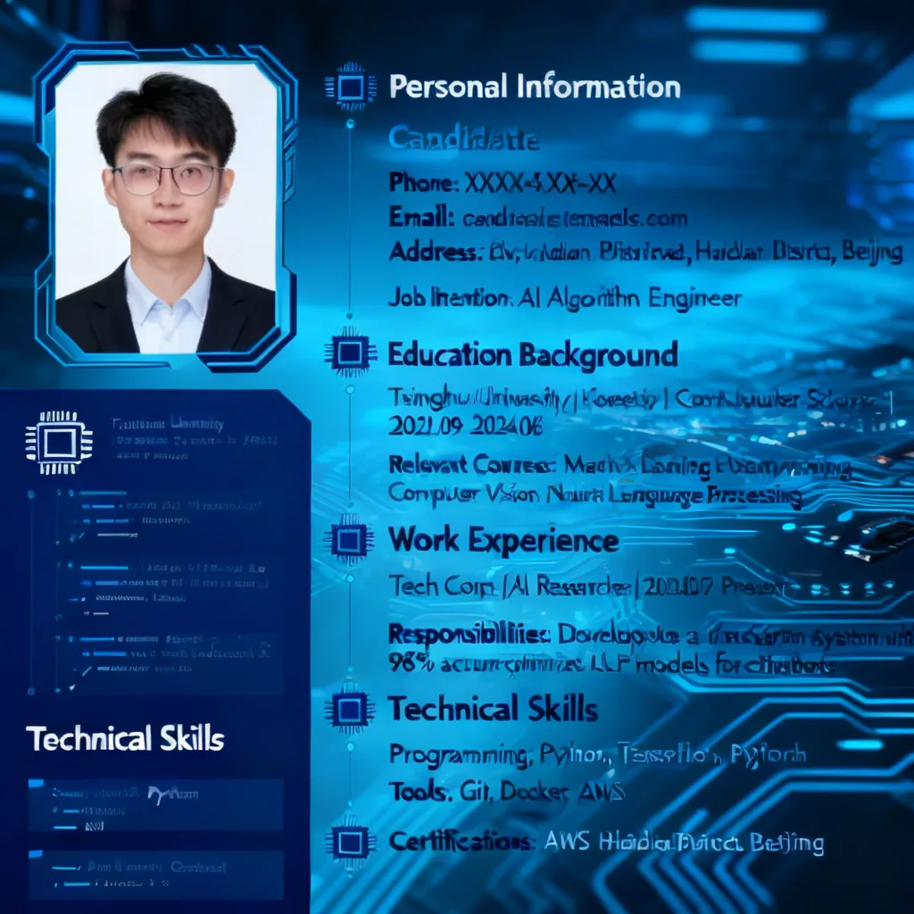 AI做个人简历配图2