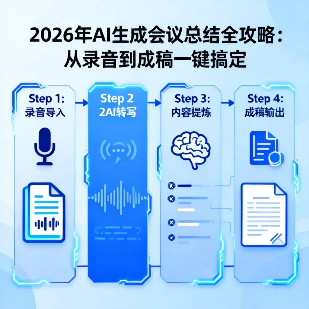 2026年AI生成会议总结全攻略:从录音到成稿一键搞定配图2