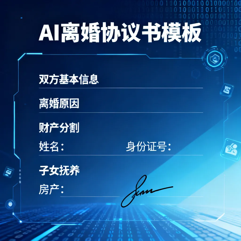 AI离婚协议书模板配图2