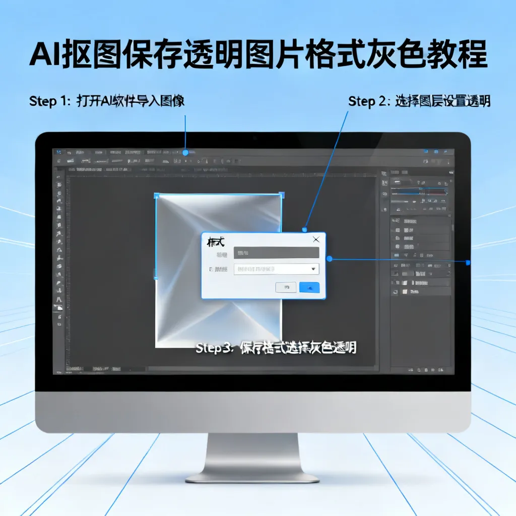 ai抠图怎么保存透明图片格式是灰色的配图1