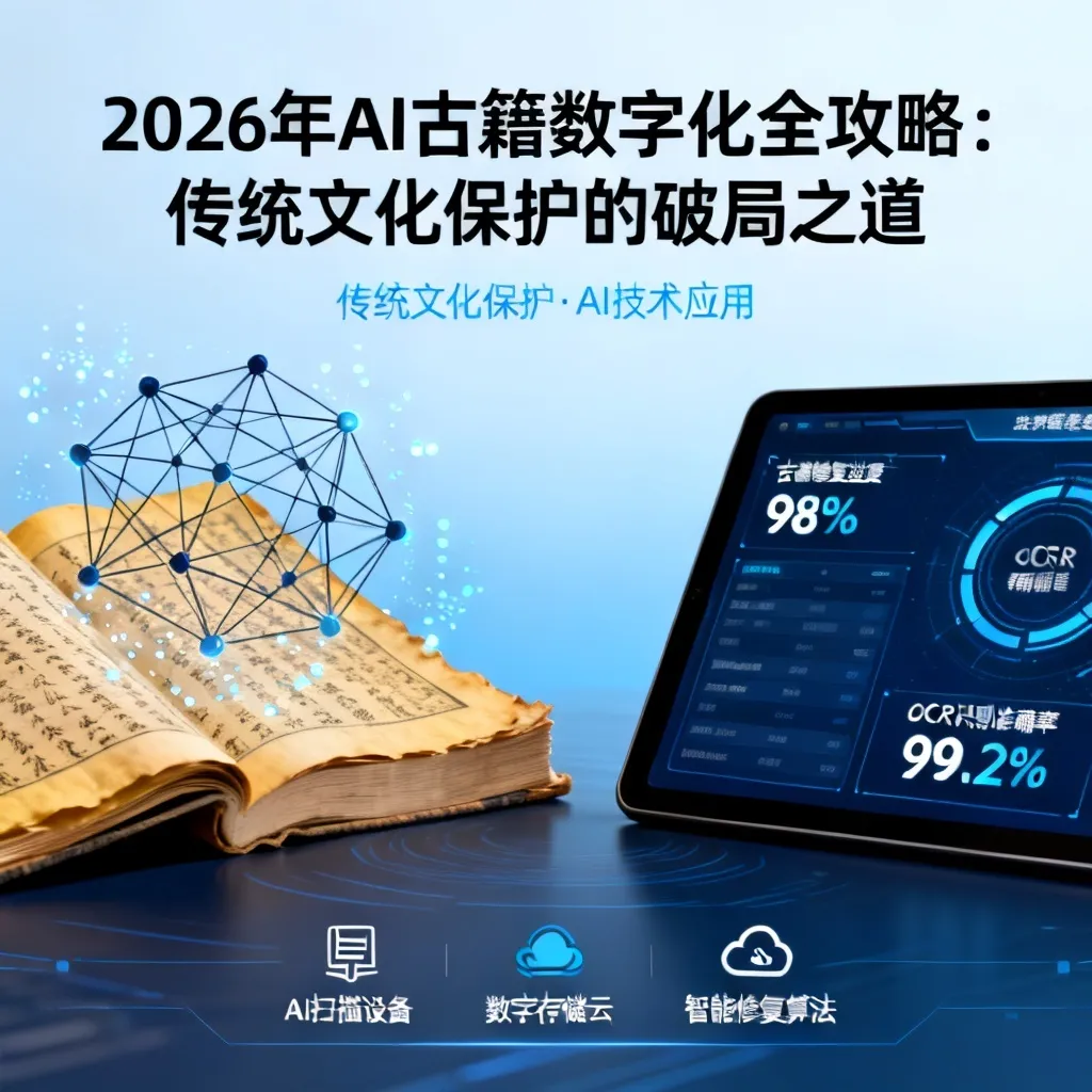 2026年AI古籍数字化全攻略:传统文化保护的破局之道配图2