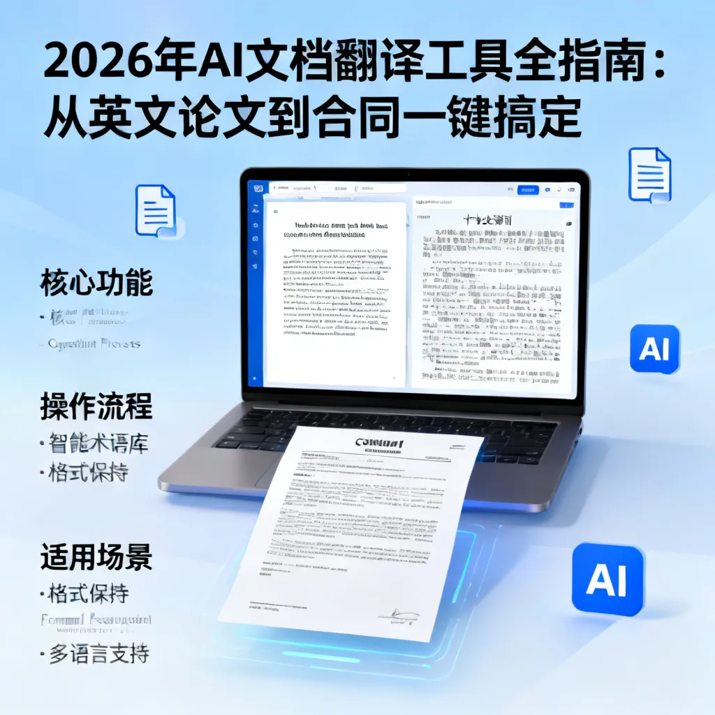 2026年AI文档翻译工具全指南:从英文论文到合同一键搞定配图1