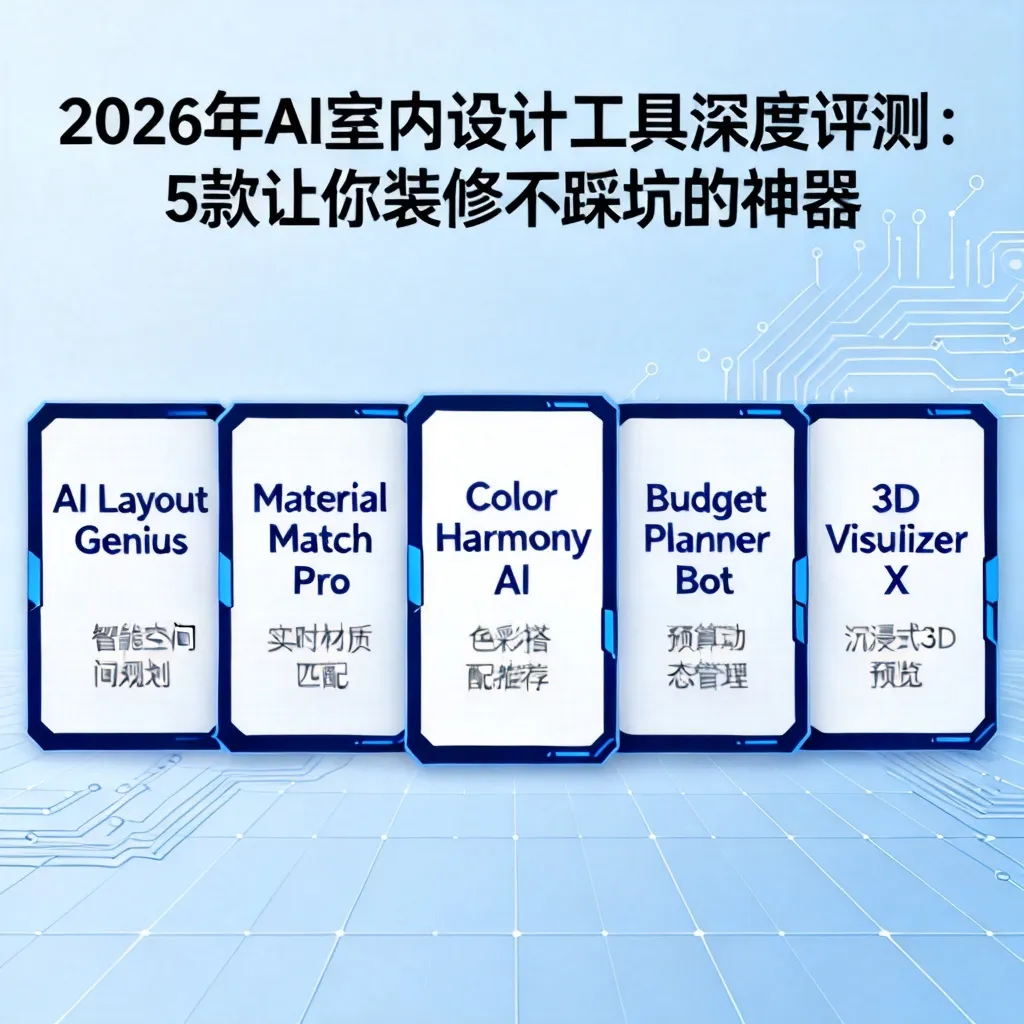2026年AI室内设计工具深度评测:5款让你装修不踩坑的神器配图1