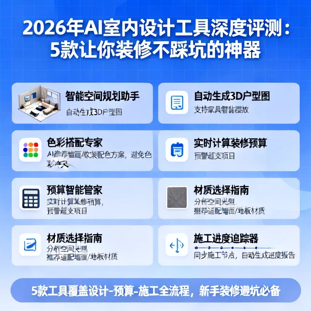 2026年AI室内设计工具深度评测:5款让你装修不踩坑的神器配图2