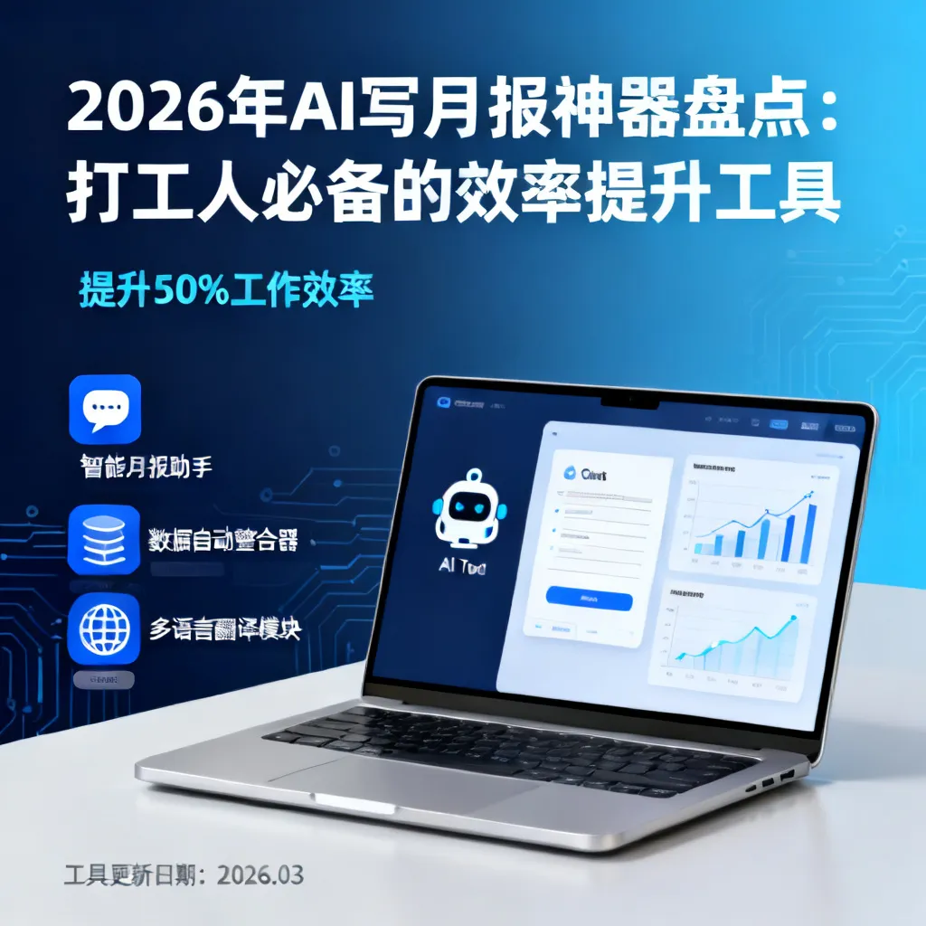 2026年AI写月报神器盘点:打工人必备的效率提升工具配图2