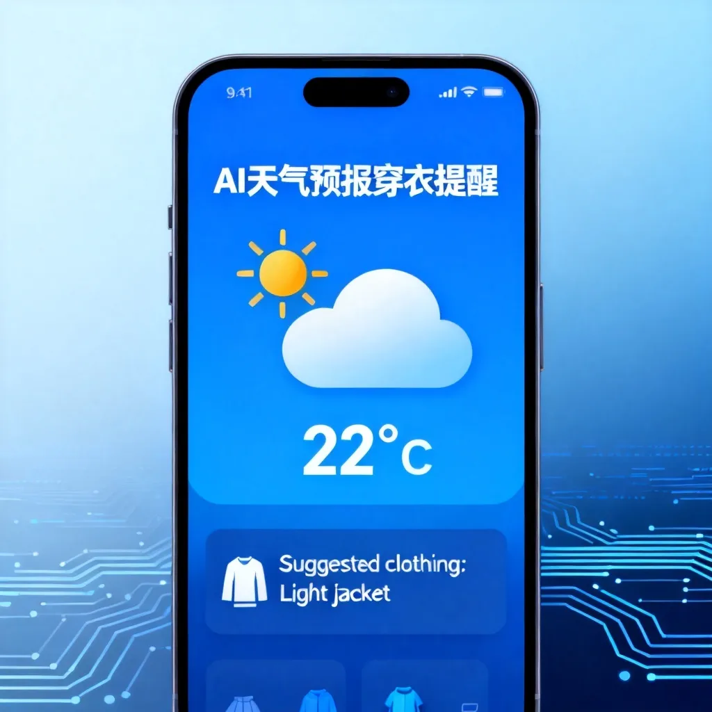 AI天气预报穿衣提醒配图1