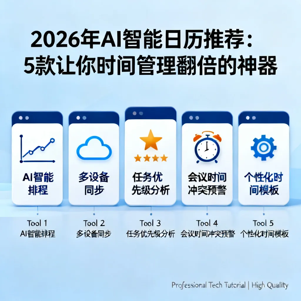 2026年AI智能日历推荐:5款让你时间管理翻倍的神器配图1