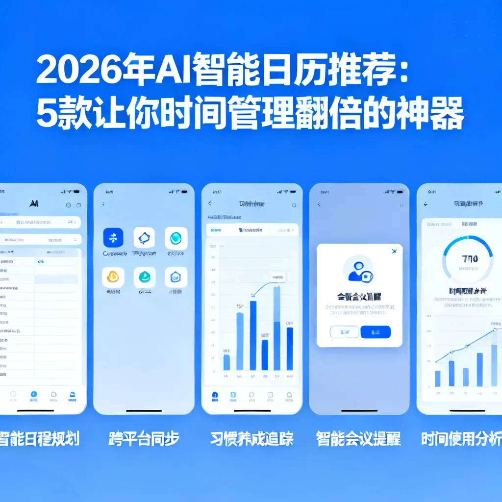 2026年AI智能日历推荐:5款让你时间管理翻倍的神器配图2