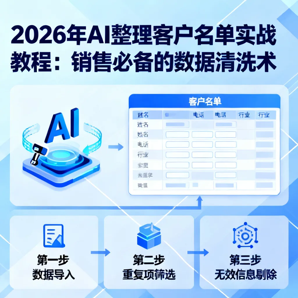 2026年AI整理客户名单实战教程：销售必备的数据清洗术，让业绩翻倍