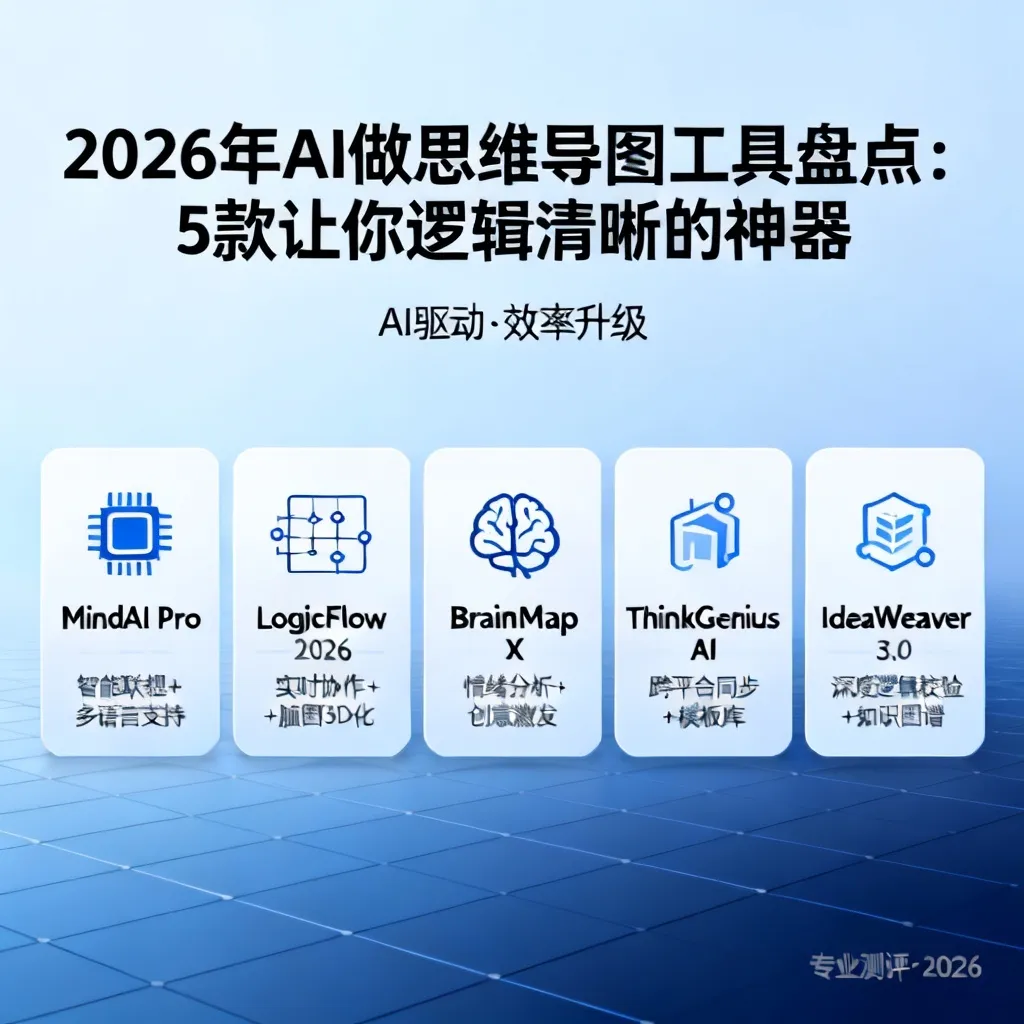 2026年AI做思维导图工具盘点:5款让你逻辑清晰的神器配图1
