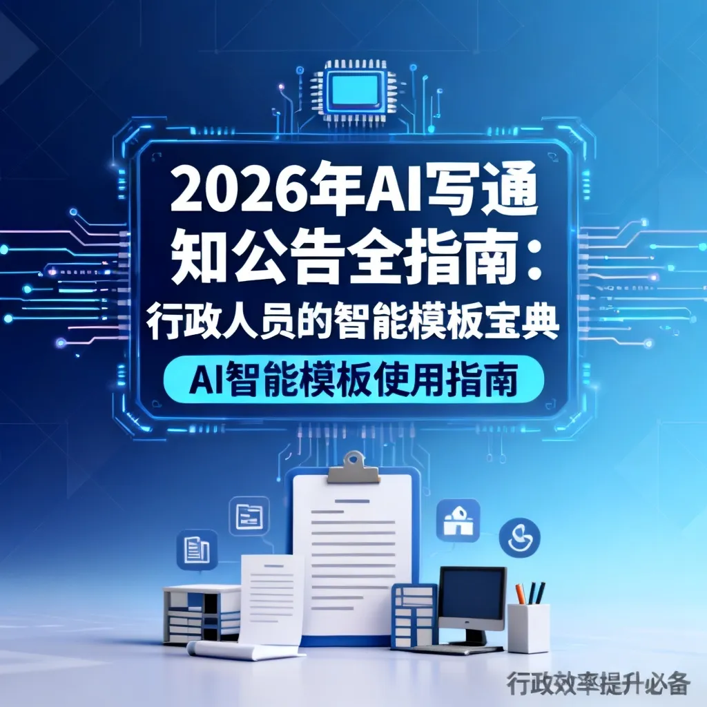 2026年AI写通知公告全指南：行政人员的智能模板宝典与效率翻倍秘籍