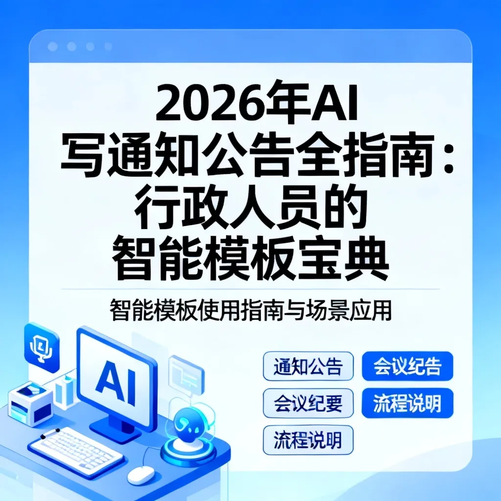 2026年AI写通知公告全指南：行政人员的智能模板宝典配图2