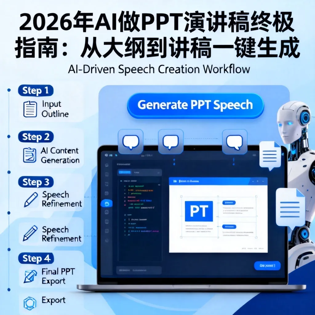 2026年AI做PPT演讲稿终极指南:从大纲到讲稿一键生成配图2