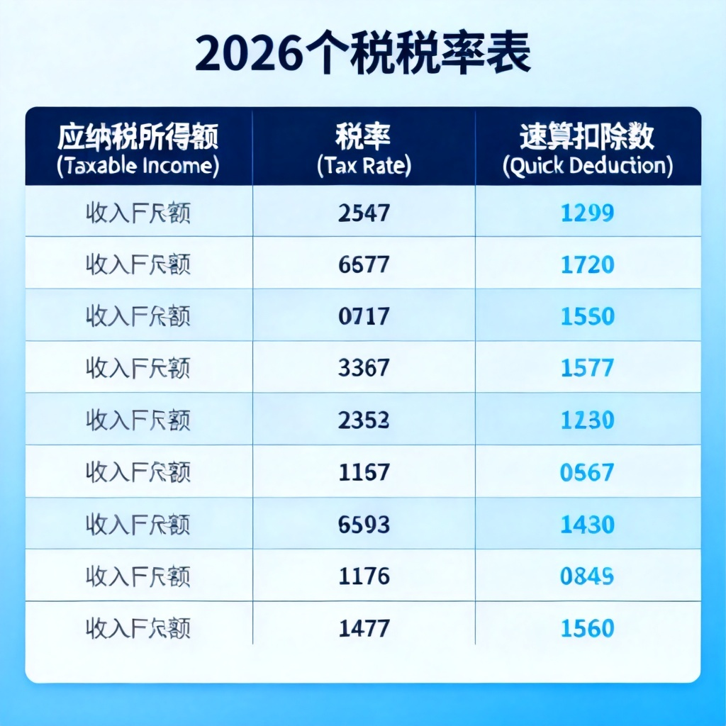 个税税率表2026?2026最新完整教程与实操指南配图1