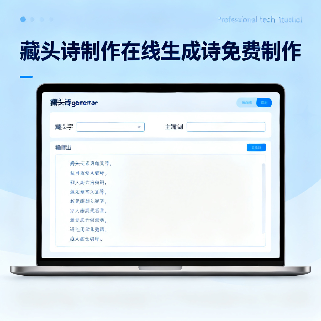 藏头诗制作在线生成诗免费制作？2026最新完整教程与实操指南配图1