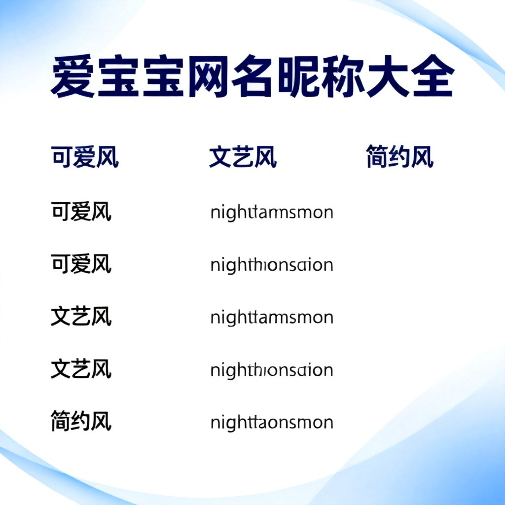 爱宝宝网名昵称大全?2026最新完整教程与实操指南配图1