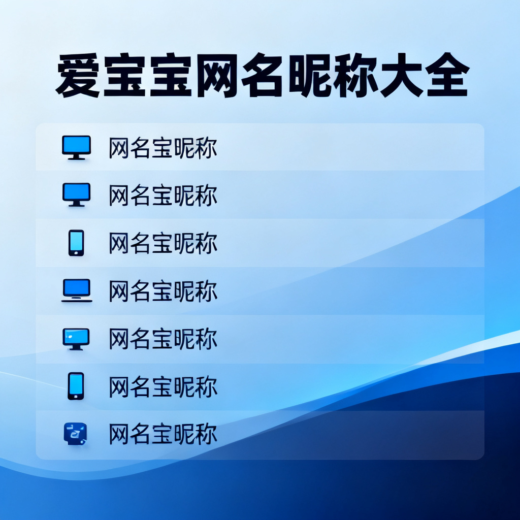 爱宝宝网名昵称大全?2026最新完整教程与实操指南配图2