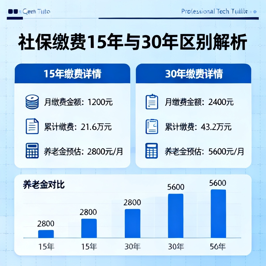 社保缴费15年和30年区别?2026最新完整教程与实操指南配图1