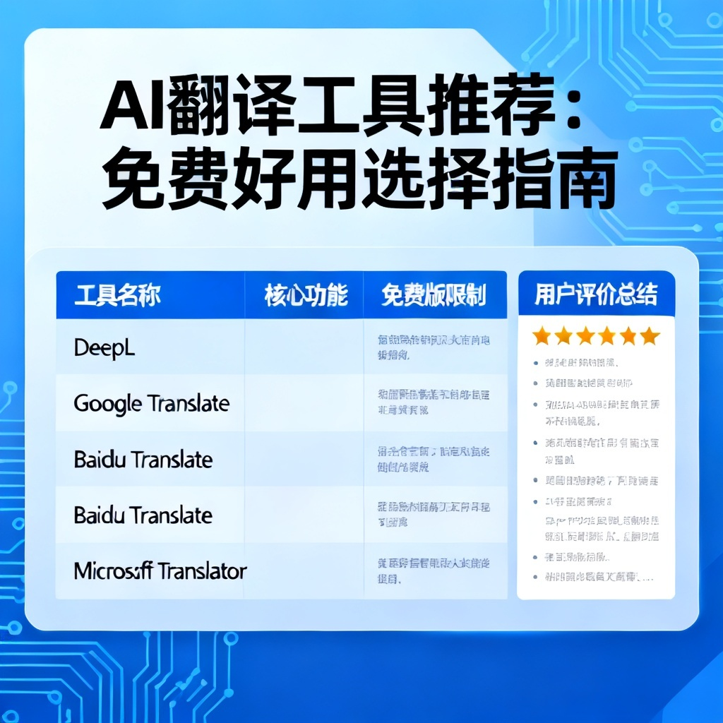 AI翻译工具哪个好用免费?2026最新完整教程与实操指南配图2