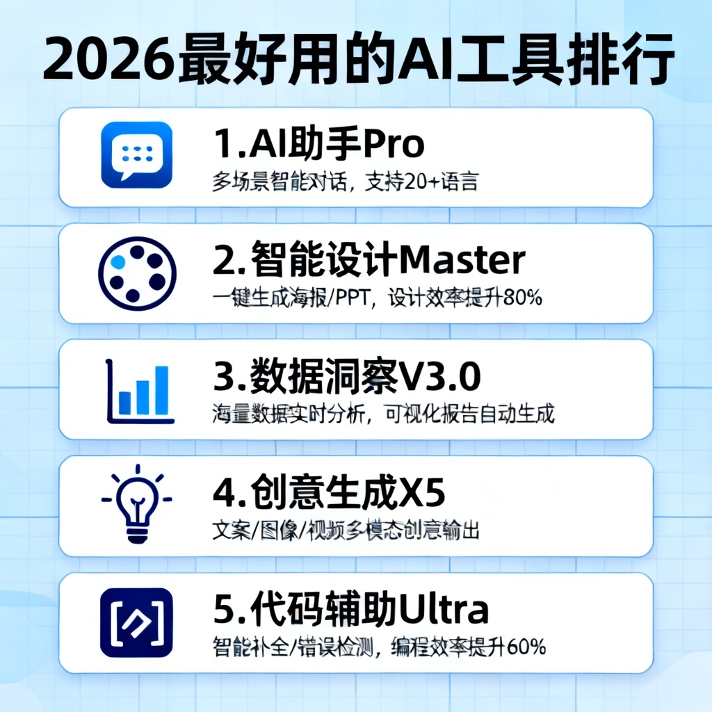 2026最好用的AI工具排行？2026最新完整教程与实操指南配图1