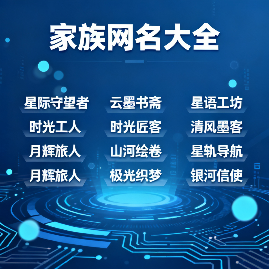 家族网名大全?2026最新完整教程与实操指南配图1
