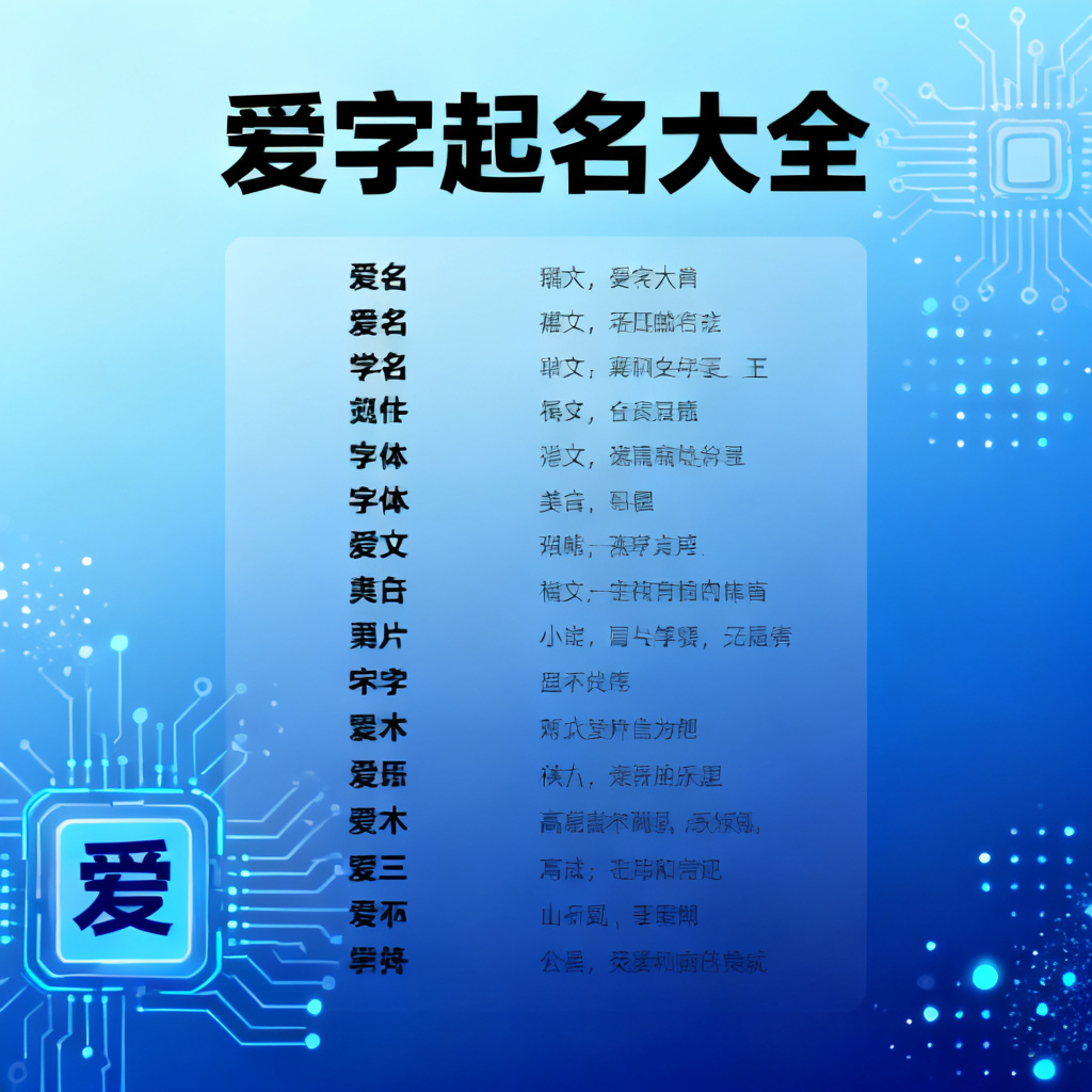 爱字起名大全?2026最新完整教程与实操指南配图1