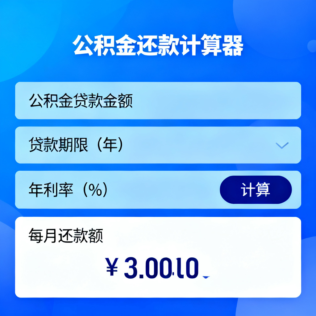 公积金还款计算器?2026最新完整教程与实操指南配图2