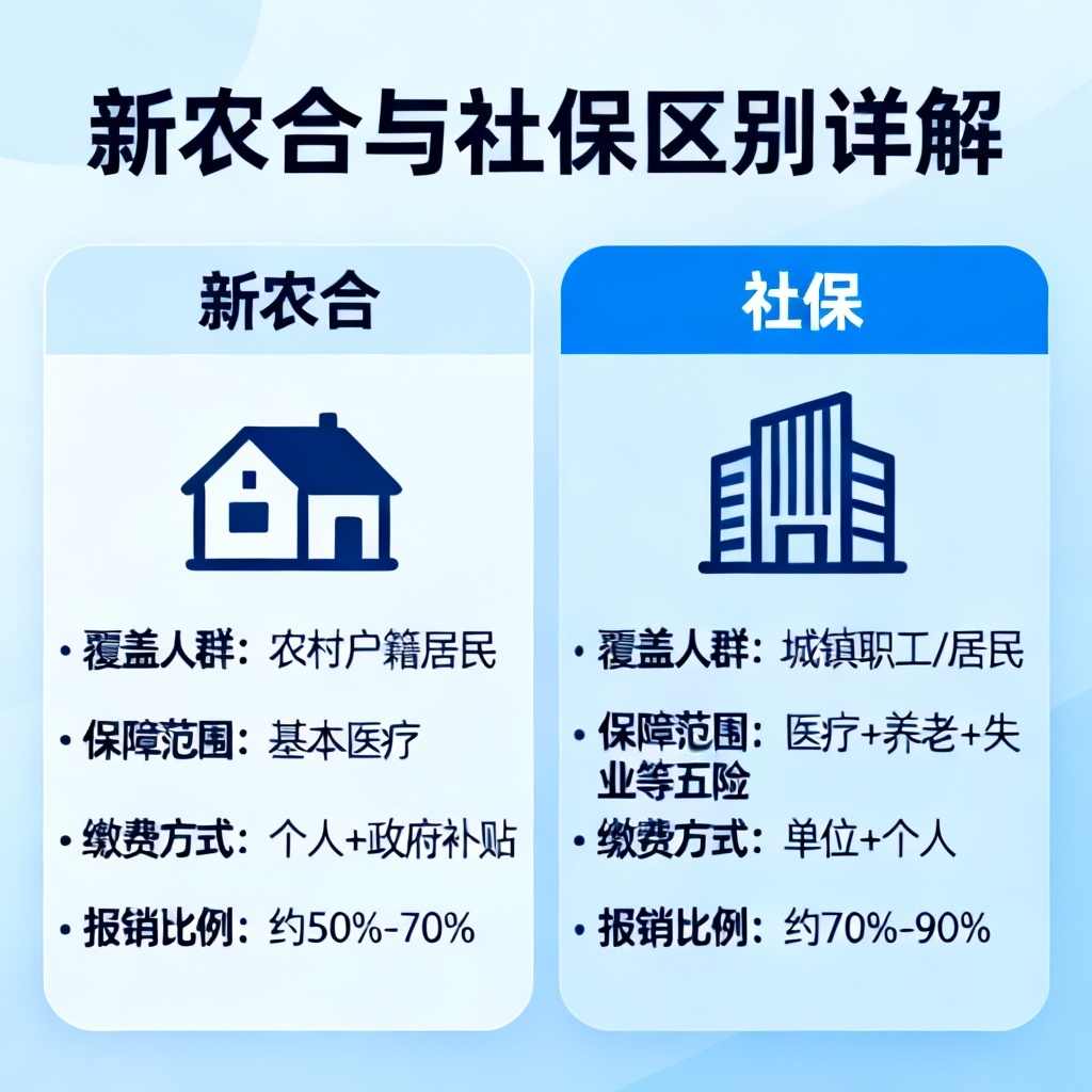 新农合和社保区别?2026最新完整教程与实操指南配图2