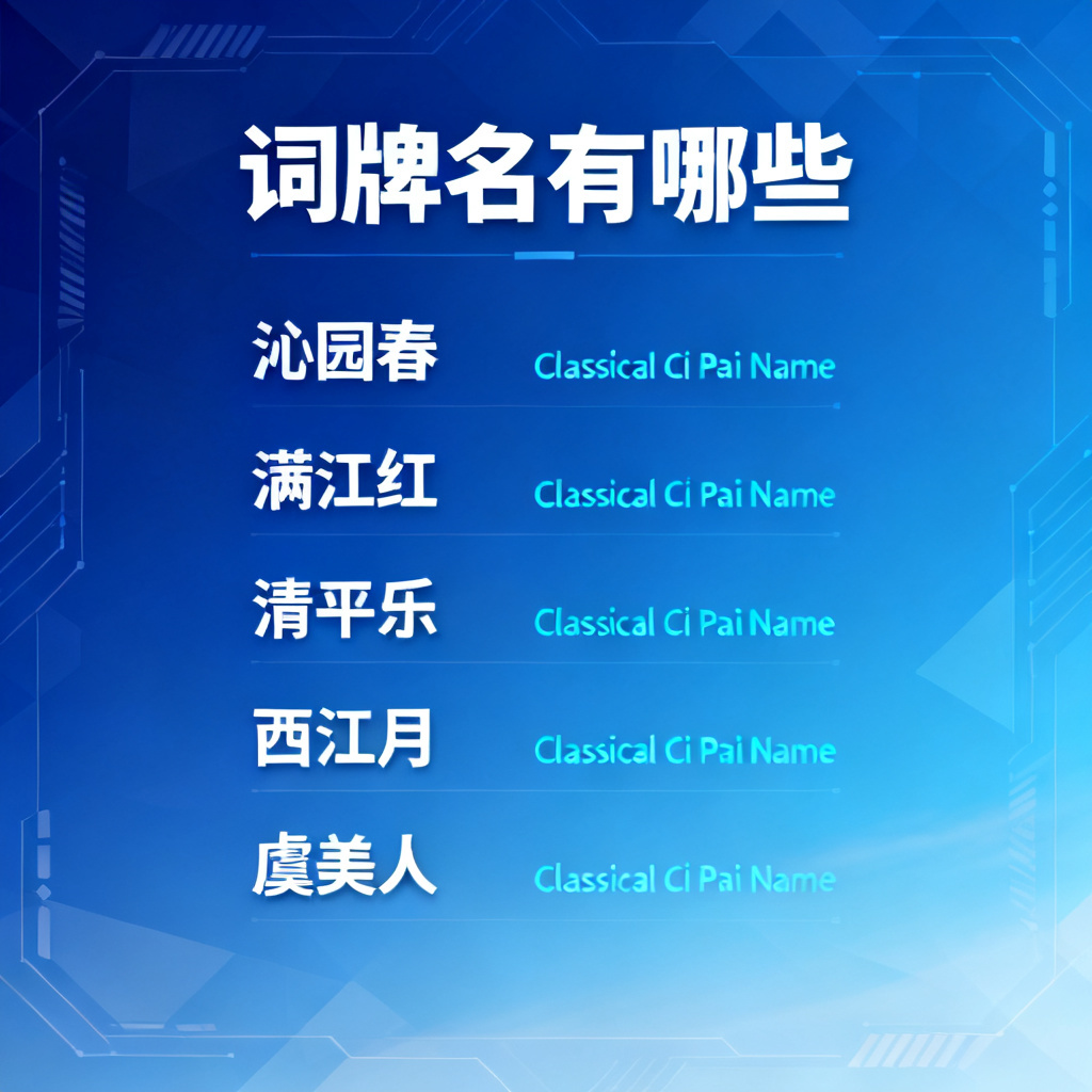 词牌名有哪些?2026最新完整教程与实操指南配图1
